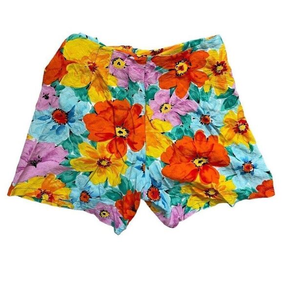 Vintage Jams World Womens Tropical Floral Hawaiian Mini Skirt Skort Sz S - Picture 4 of 5